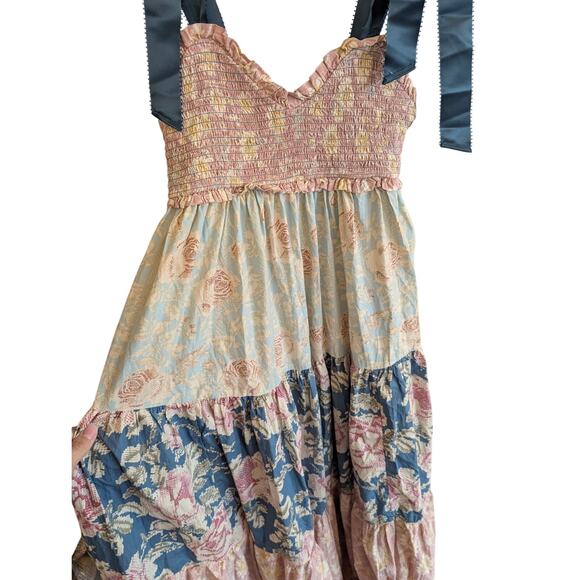 Free People Women's Bluebell Mixed Print Cotton Maxi Dress Antique Combo Size S - Picture 13 of 15
